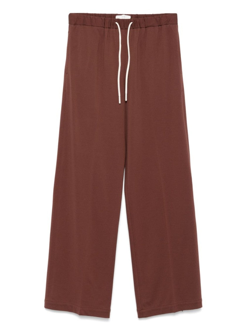 Circolo 1901 Brown Wide-Leg Trousers With Relaxed Fit