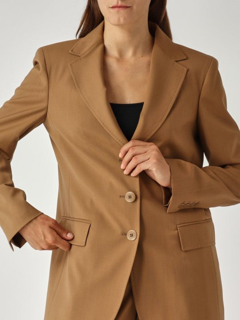 Max Mara Tailored Single-Breasted Jacket With Structured Shoulders