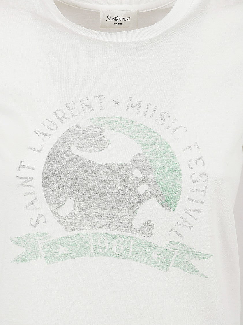 Saint Laurent Vintage-Inspired Graphic Print T-Shirt