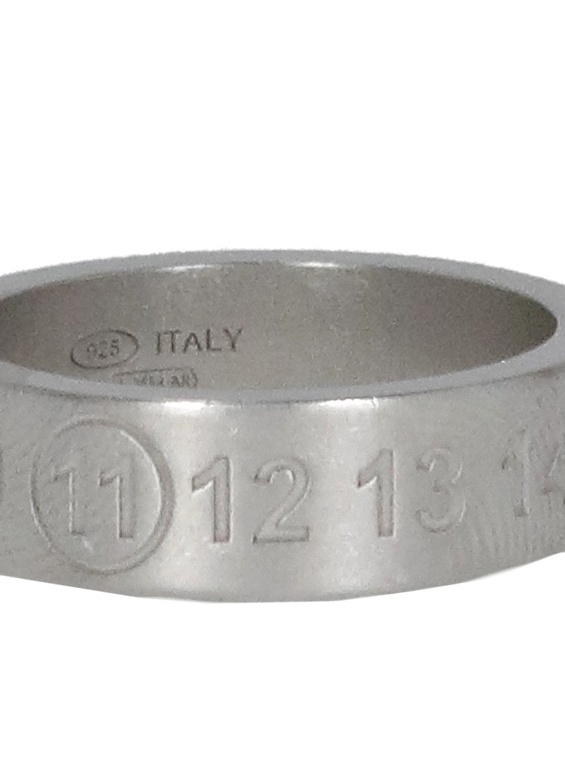 Maison Margiela Embossed Numeric Logo Sterling Silver Ring
