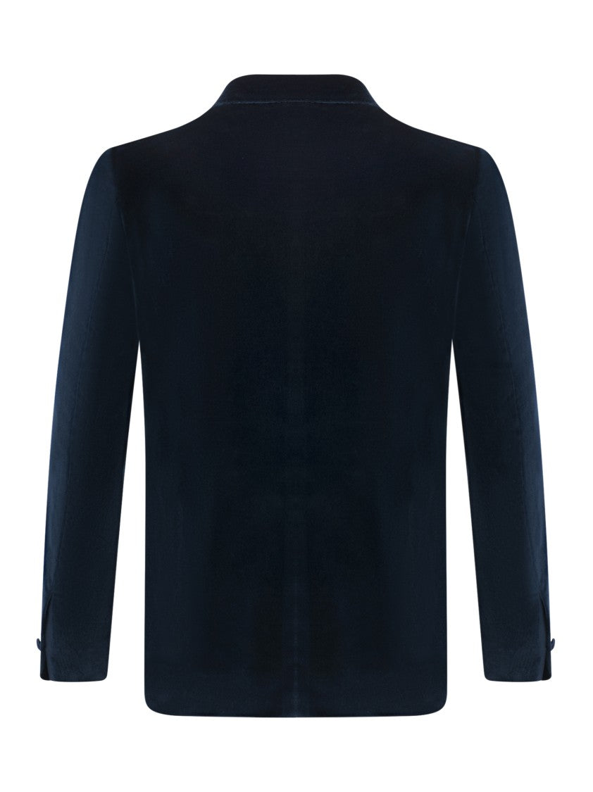 Franzese Collection Single-Breasted Velvet Ceremonial Jacket
