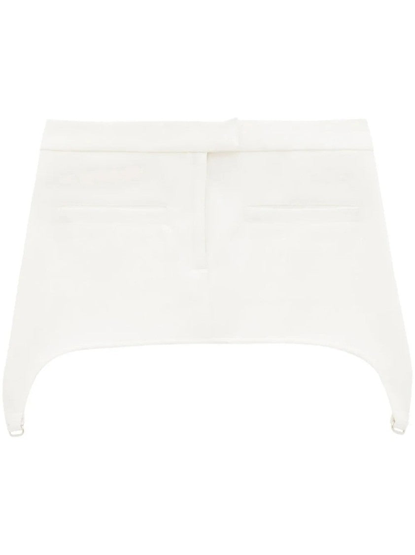 Courrèges Twill Suspenders Mini Skirt