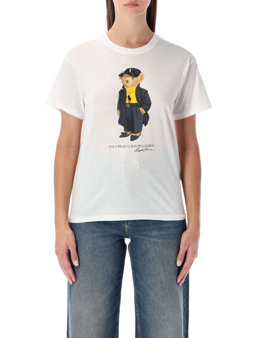 Polo Ralph Lauren White Cotton Polo Bear T-Shirt