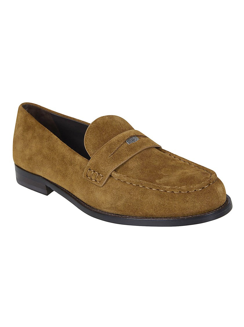 Tory Burch Suede Moccasin-Style Flat Shoes