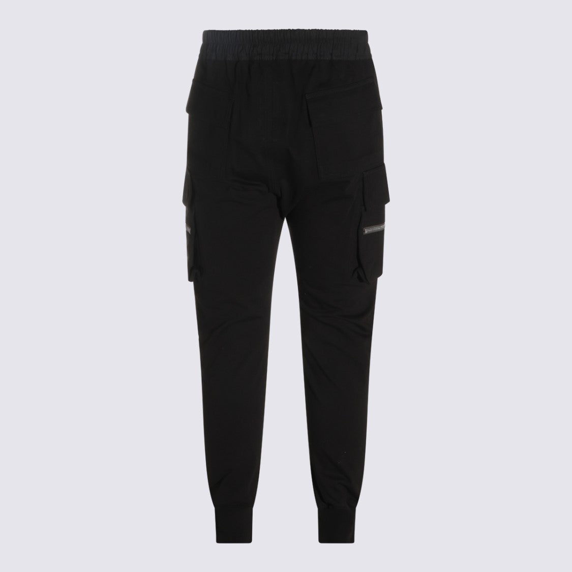 Rick Owens Slim-Fit Utility Trousers With Cargo Pockets And Ribbed Cuffs