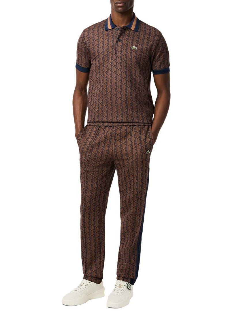 Lacoste Geometric Monogram Tracksuit With Contrast Side Stripes