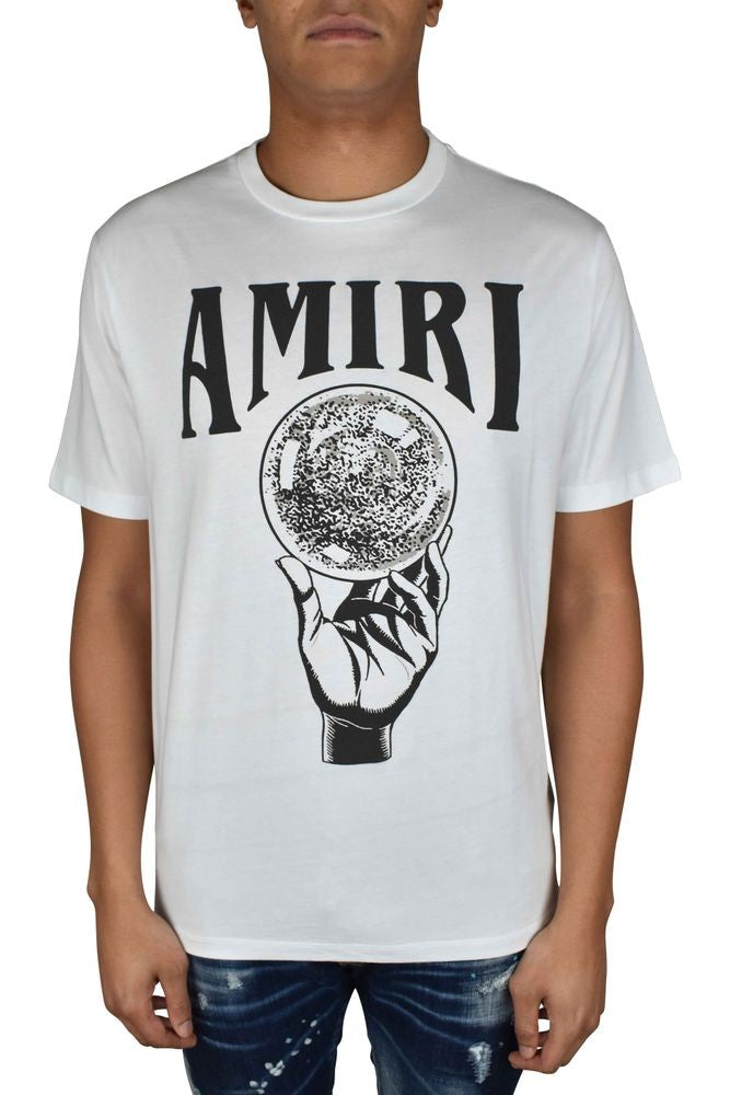 Amiri White Cotton T-Shirt With Graphic Print