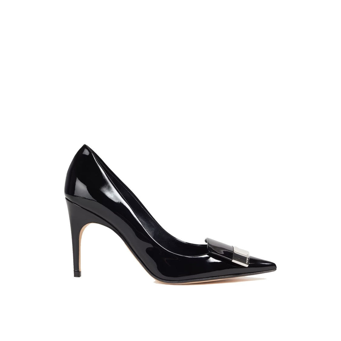 Sergio Rossi Black Leather Pumps With Sleek Pointed Toe