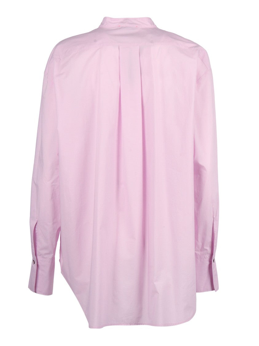 Forte Forte Light Pink Poplin Floral Casual Shirt