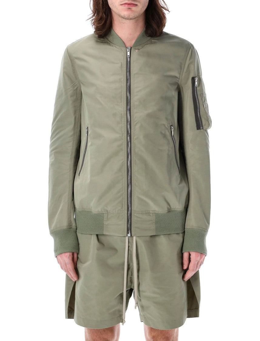 Rick Owens Celadon Lightweight Jacket With Ribbed Collar