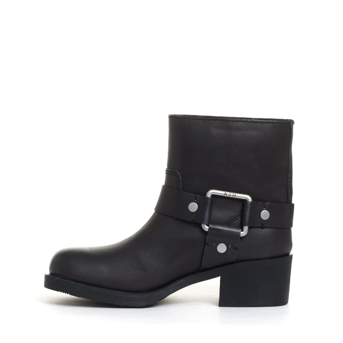 Ash Ankle-High Biker Boots With Buckle Detail