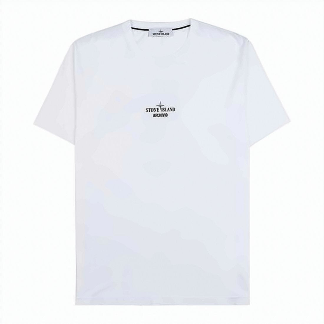Stone Island Relaxed-Fit White Short-Sleeved T-Shirt