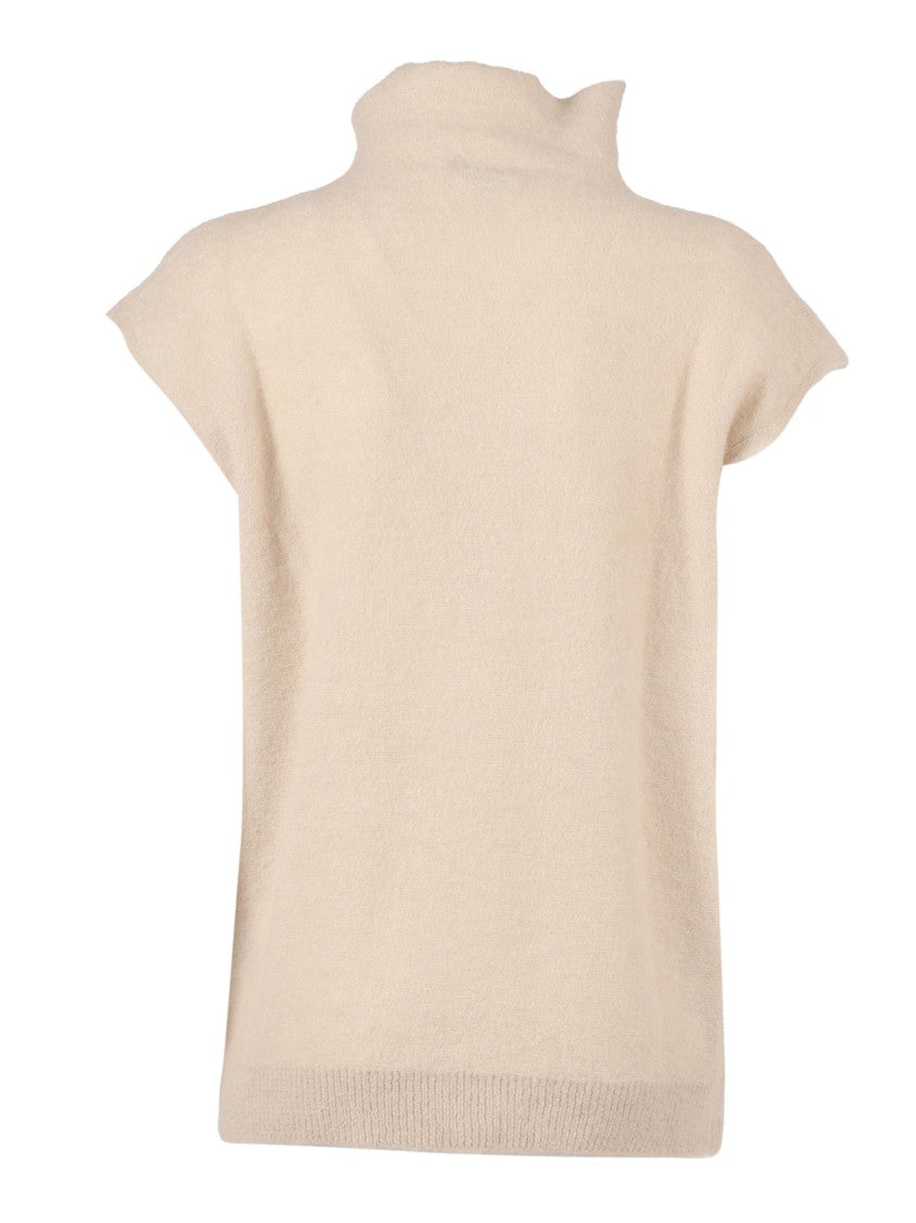 Antonelli Minimalist Round Neck Sweater In Fine Alpaca Blend