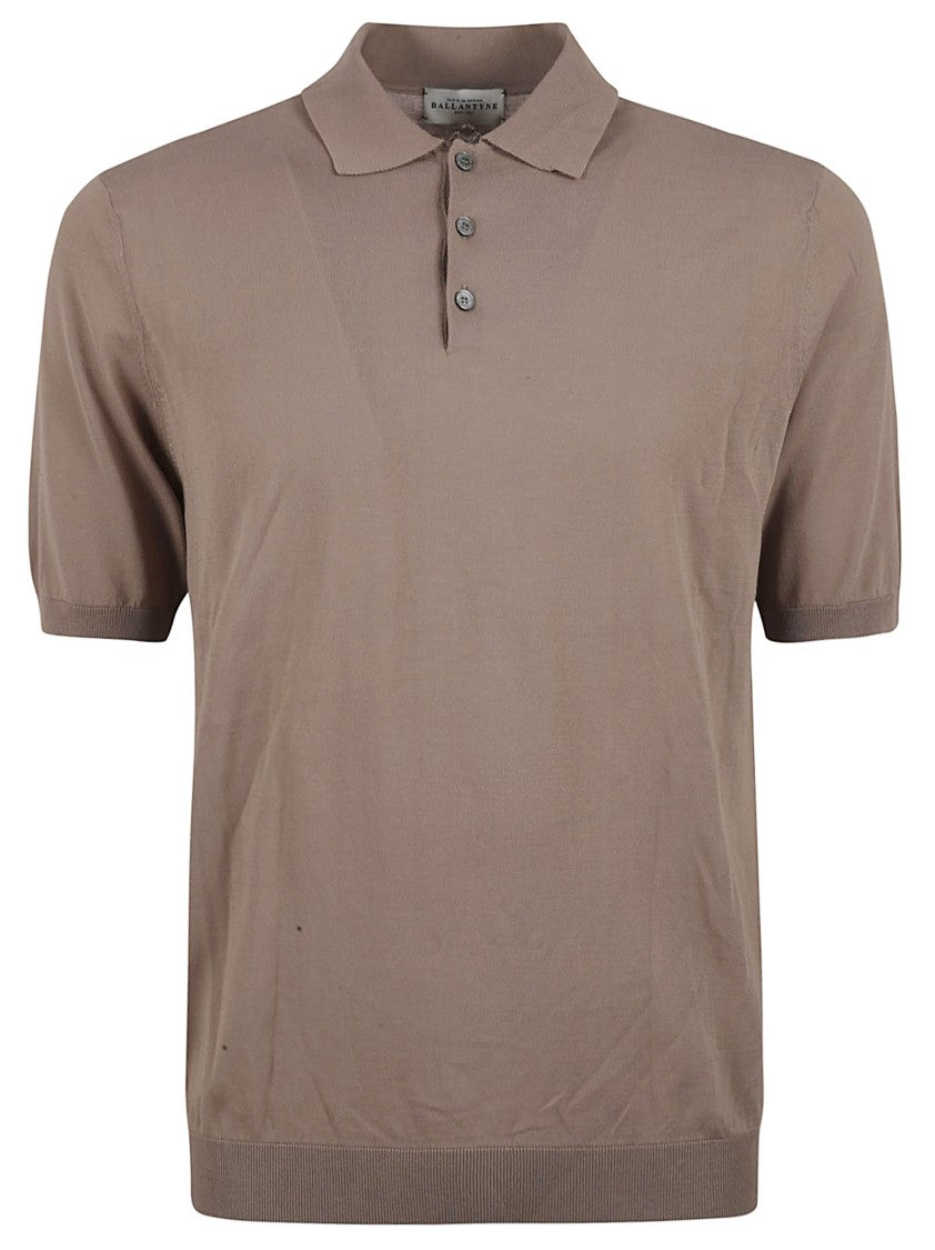 Ballantyne Classic Short-Sleeved Polo With Buttoned Placket