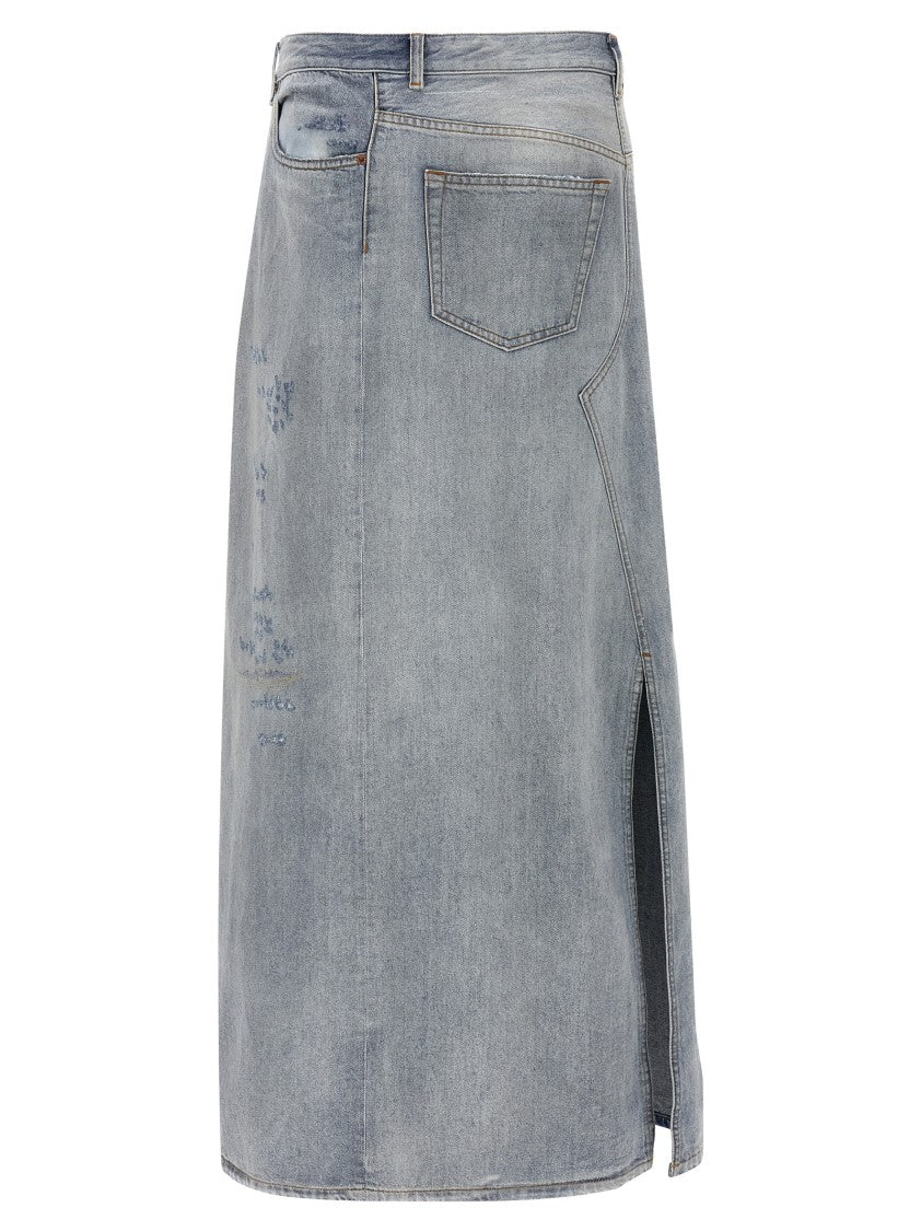 Mm6 By Maison Margiela Asymmetrical Construction Skirt