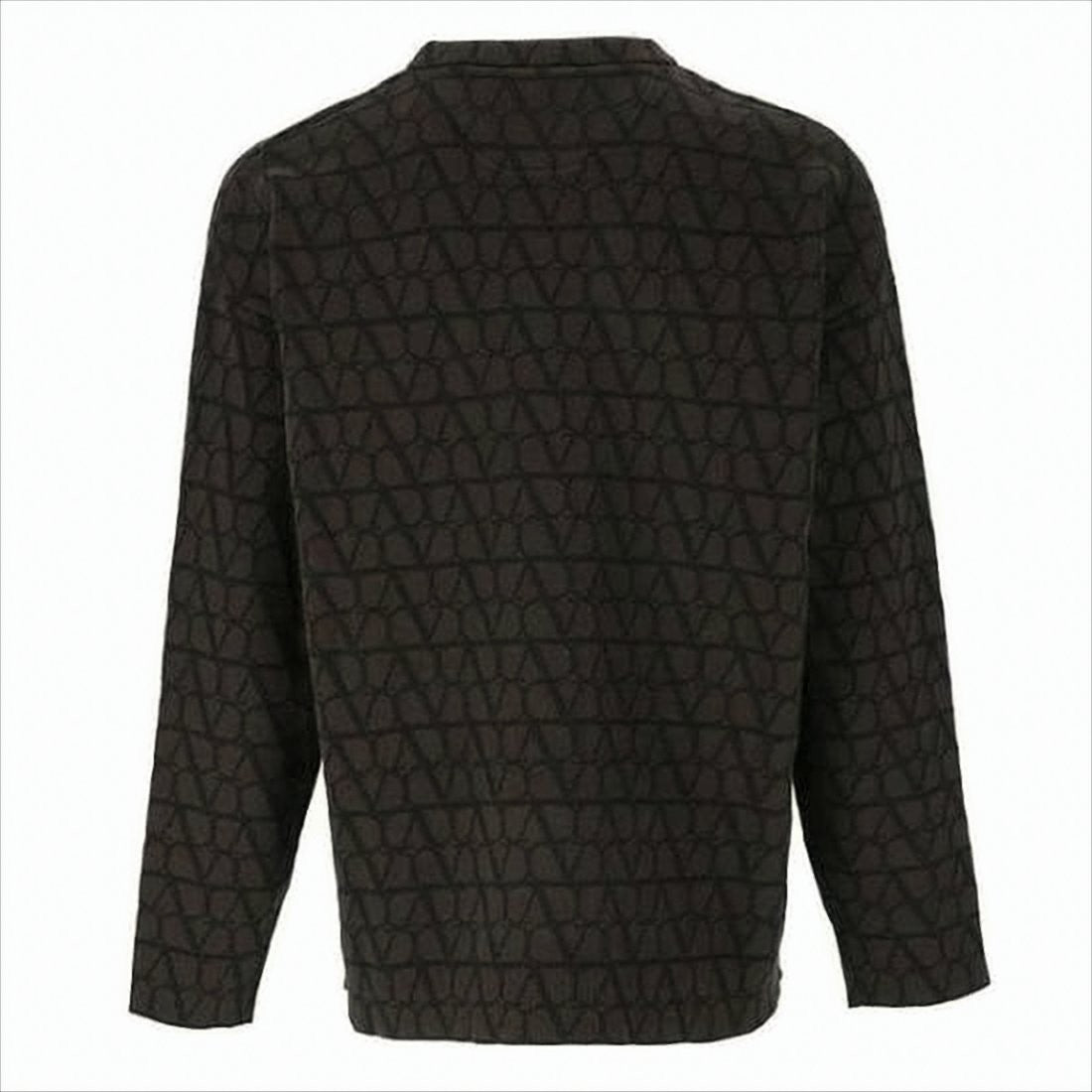 Valentino Garavani Relaxed Fit Wool Sweater With Geometric Pattern
