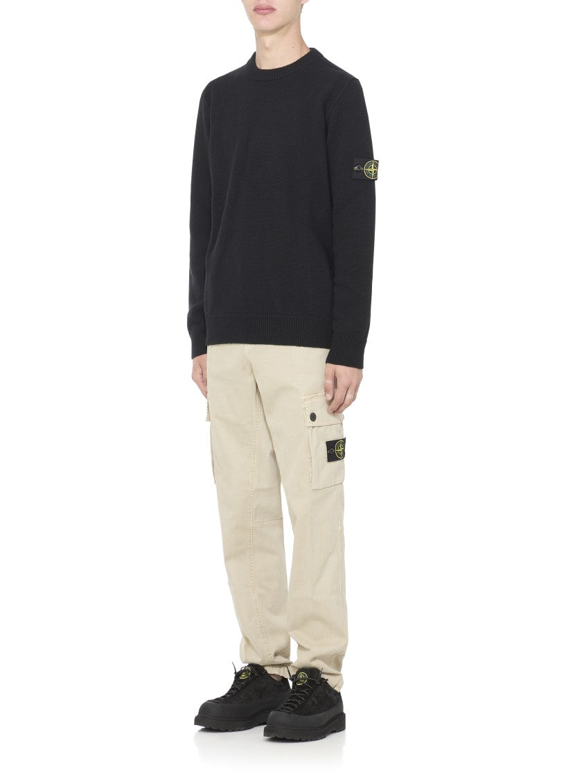 Stone Island All-Over Ribbed Wool Sweater