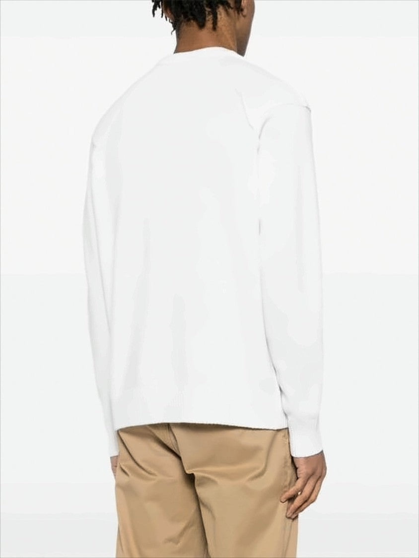 C.P. Company Long-Sleeve Minimalist Wool-Nylon Blend Top With Lens Patch