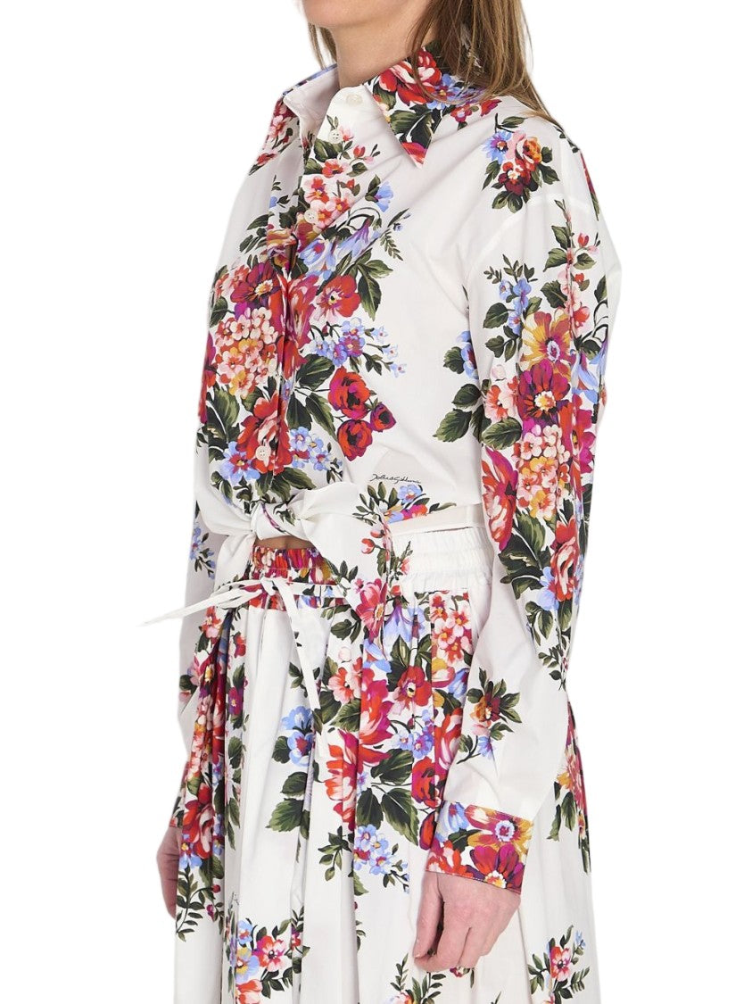 Dolce & Gabbana Floral Print Cotton Shirt