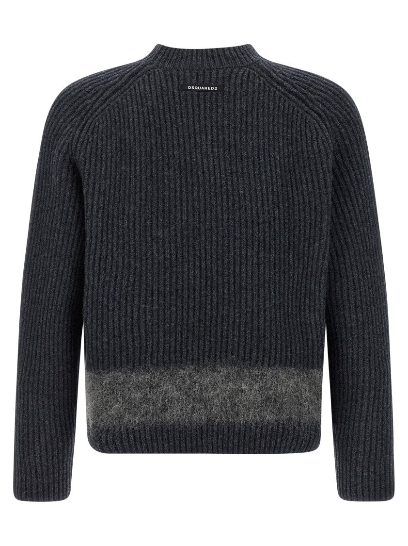 Dsquared2 Carded Wool Insert Sweater