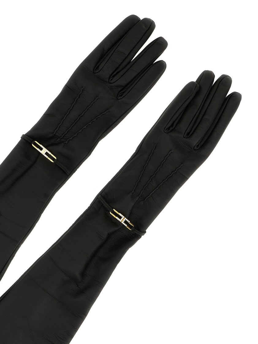 Elisabetta Franchi Long Nappa Gloves