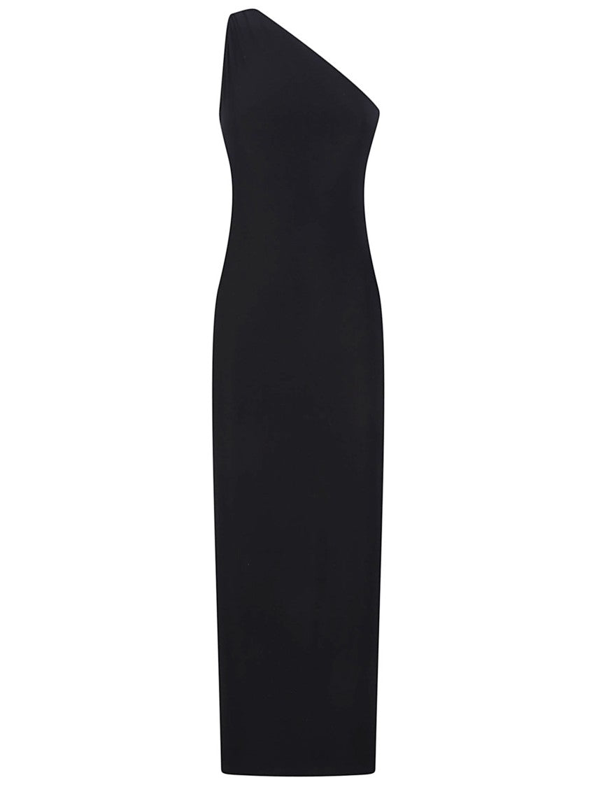 Norma Kamali One Shoulder Asymmetrical Midi Dress