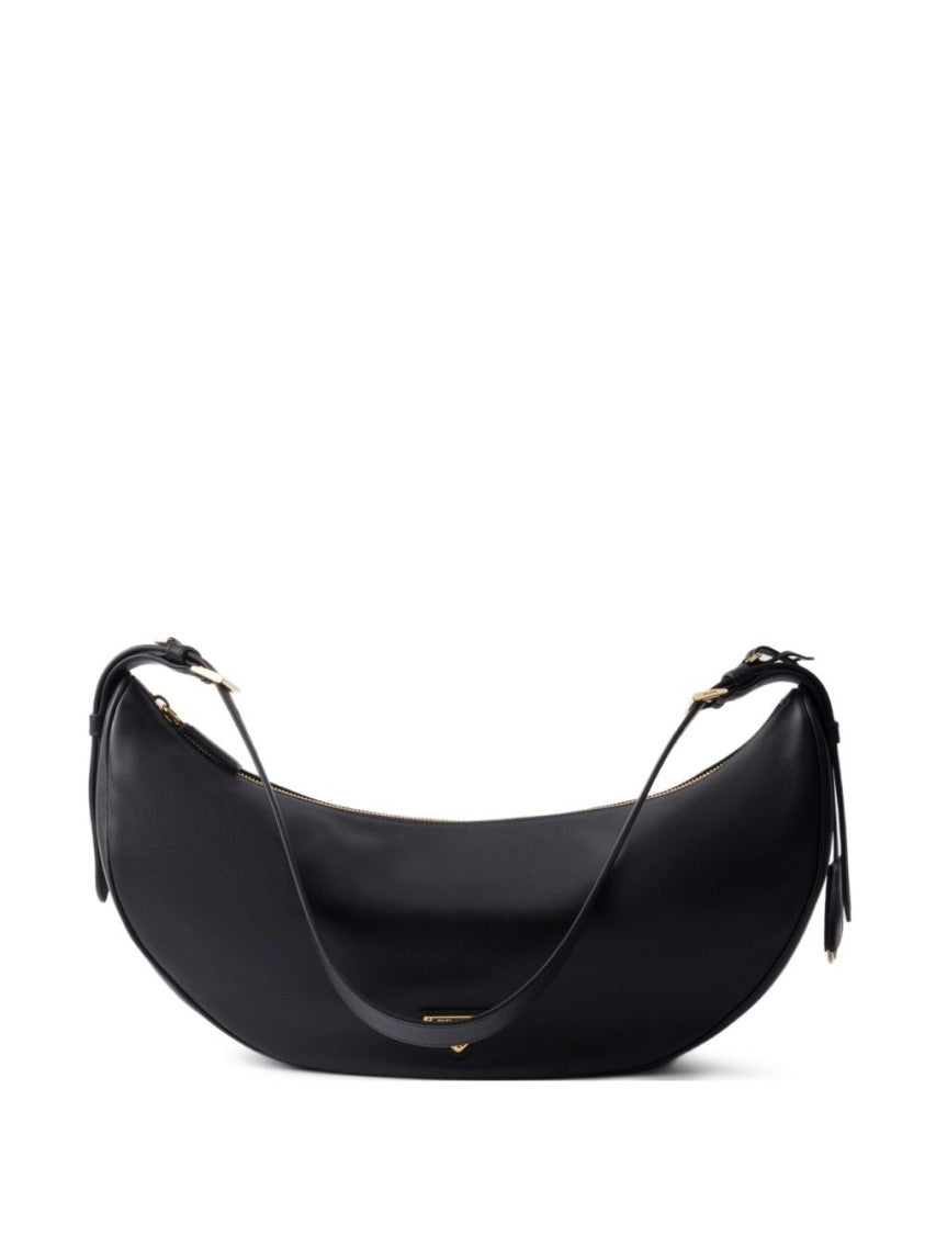 Prada Crescent-Shaped Re-Nylon Shoulder Bag With Detachable Chain Handle