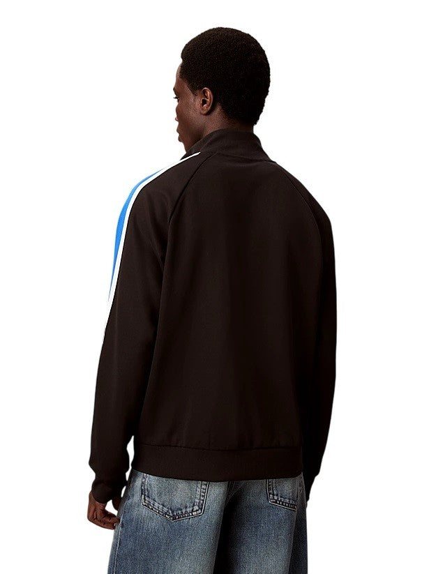 Calvin Klein Mandarin Collar Sweatshirt With Rib-Knit Details