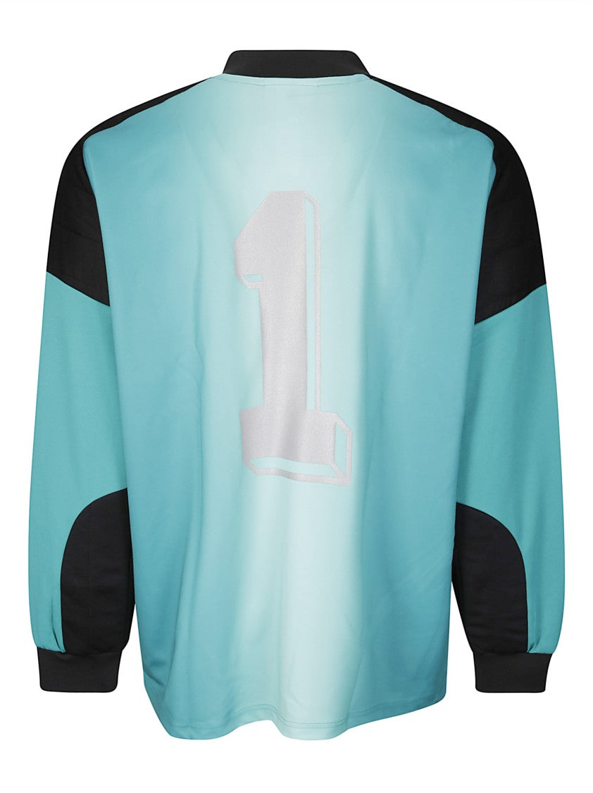 Adidas Originals Relaxed-Fit Teal Sweatshirt With Ribbed V-Neck