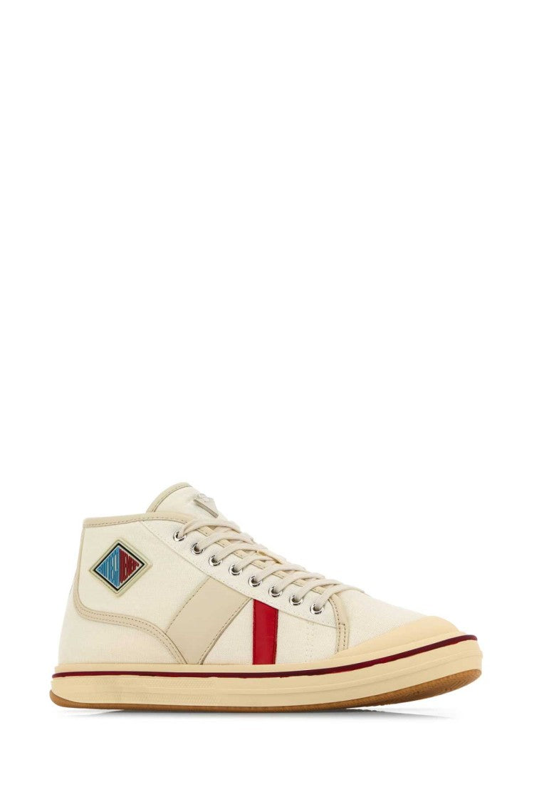 Bottega Veneta White Canvas Summer Sneakers
