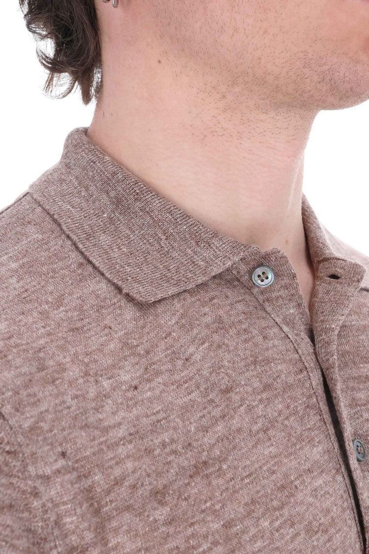 Barba Melange Pure Linen Polo