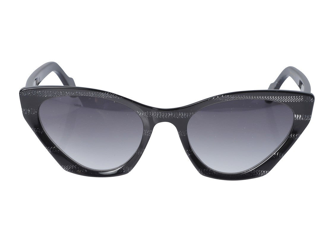 Kador Coachella Glamour Black Gradient Cat-Eye Sunglasses