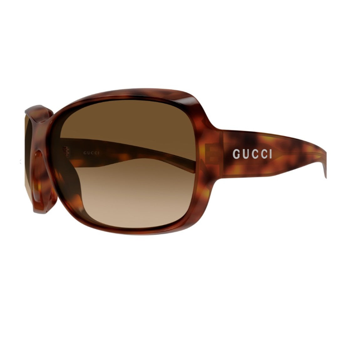 Gucci Havana Linea Institutional Logo Acetate Eyeglasses