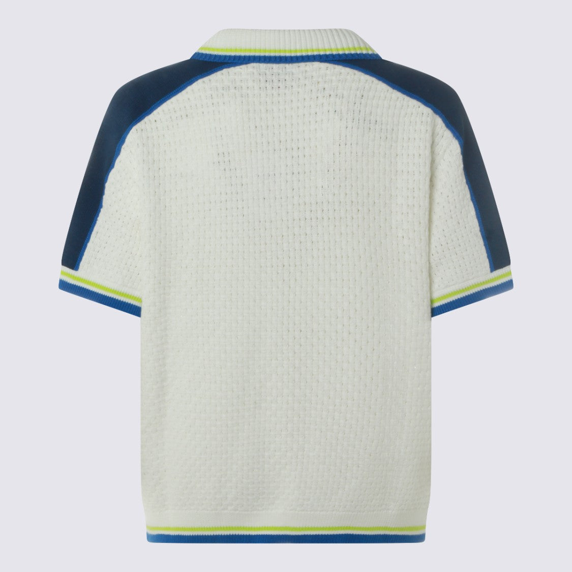 Casablanca Textured Knit Casual Shirt With Contrasting Panels