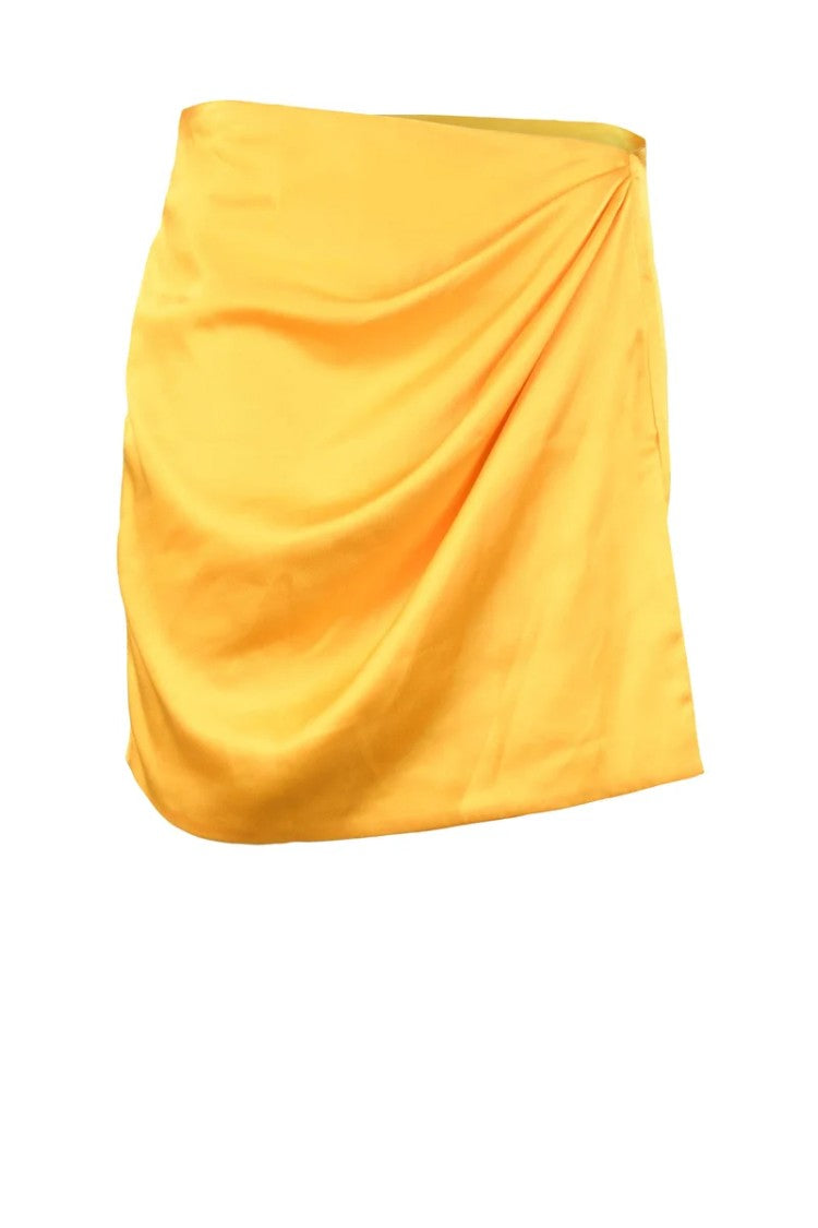 Nine Minutes Black/Orange Stretch Skirt
