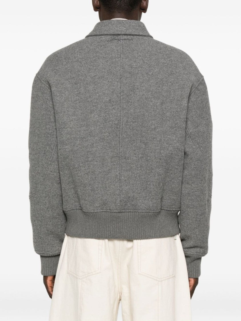 Jacquemus Boxy Cropped Jacket With Classic Collar