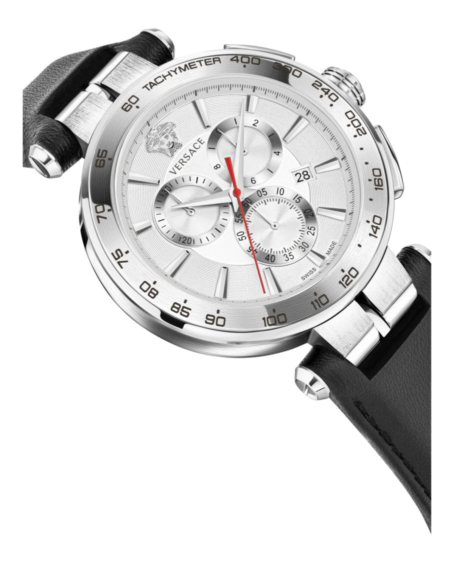 Versace Aion Chrono Leather Watch