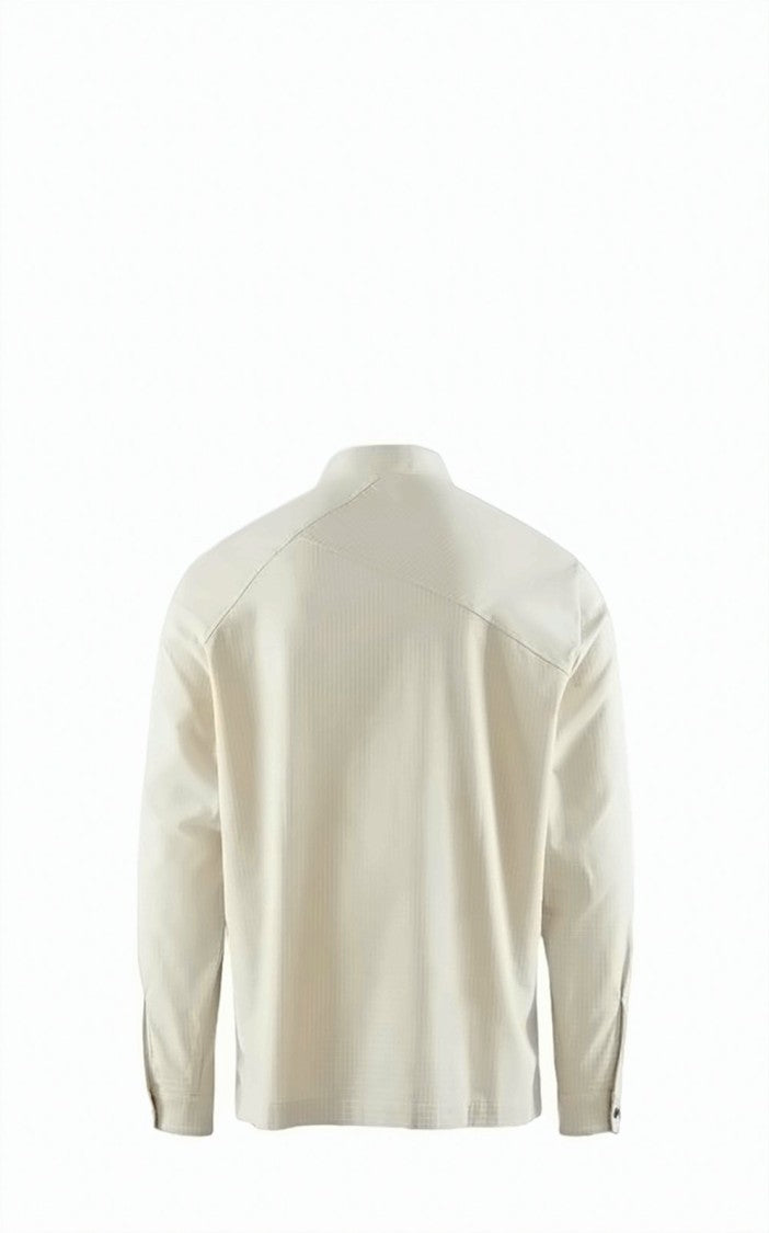 Klattermusen Minimalist Long-Sleeve Shirt With Mandarin Collar And Boxy Fit