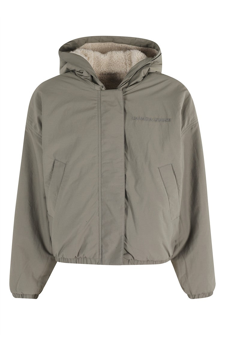 Canada Goose Reversible Fleece Bomber Jacket With Hood