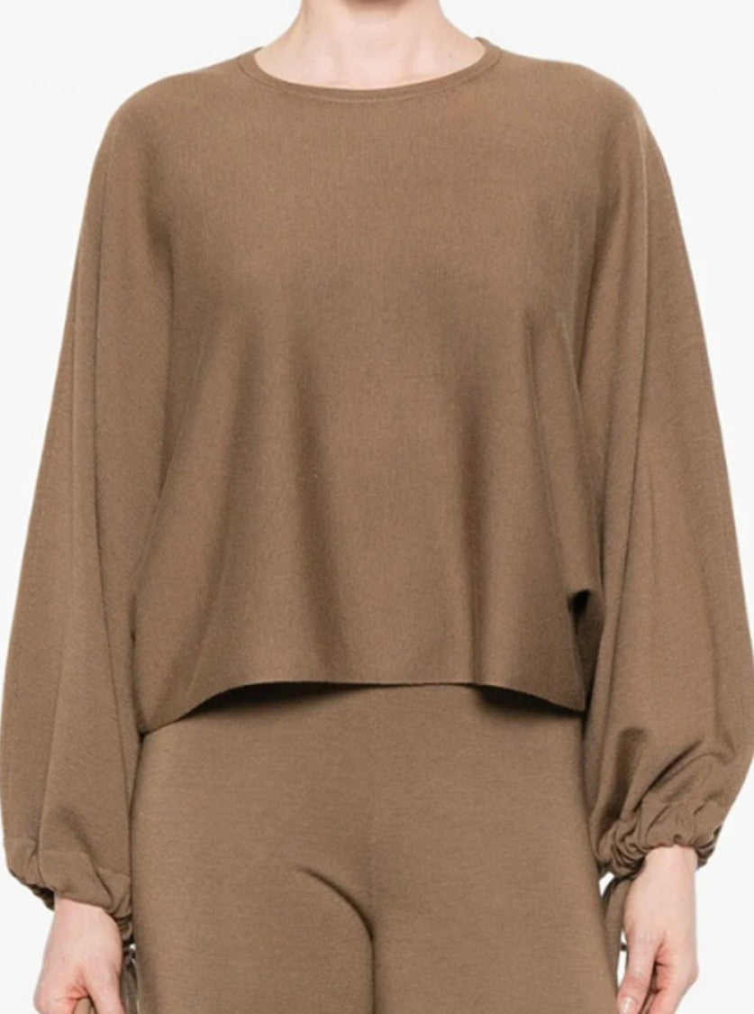 Max Mara Relaxed-Fit Fine Wool Sweater With Adjustable Ties