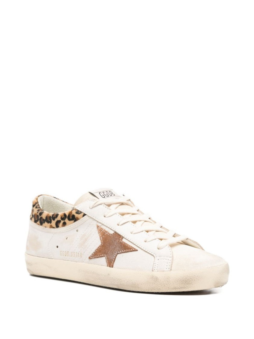Golden Goose Low-Top Brown Star Leopard Print Sneakers