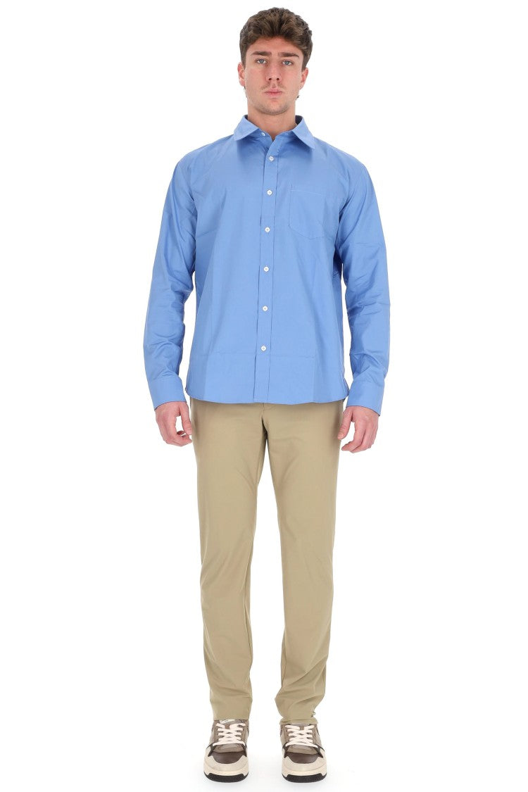 A.P.C. Owen Blue Organic Cotton Poplin Shirt