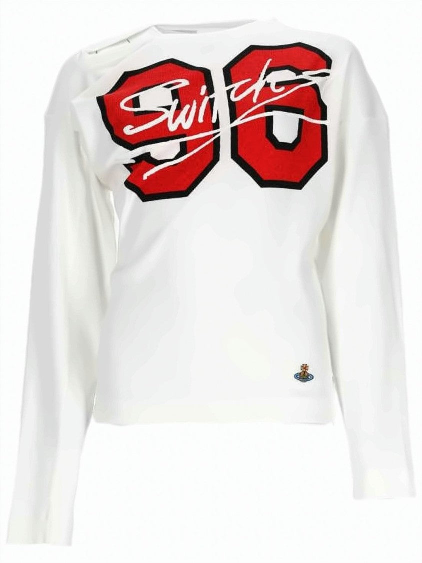 Vivienne Westwood Long-Sleeve Graphic Print Top With Emblem Detail