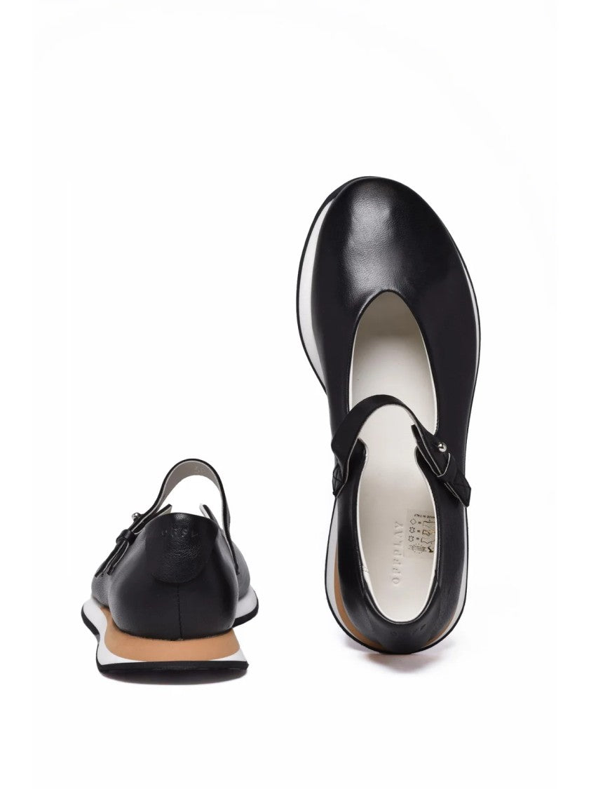 Off Play Black Layered Sole Suede Dance Shoes