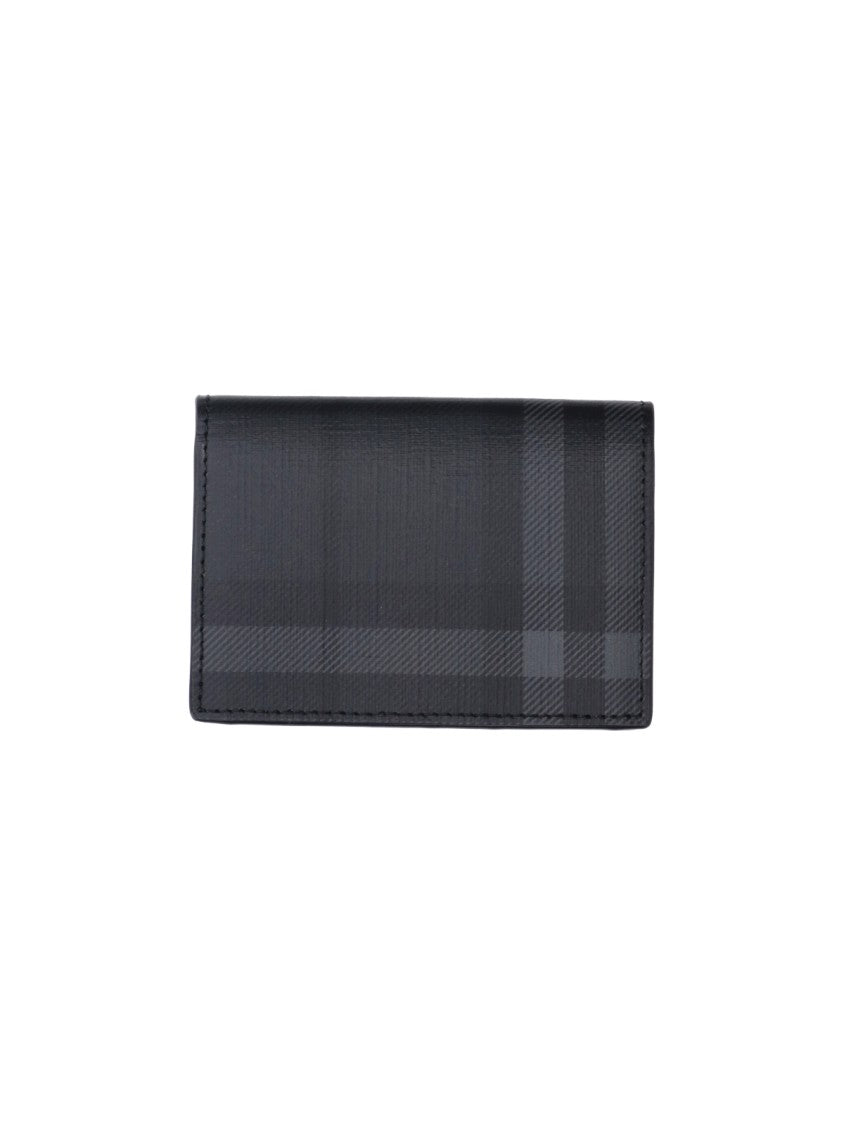 Burberry Grey Check City Canvas Cardholder