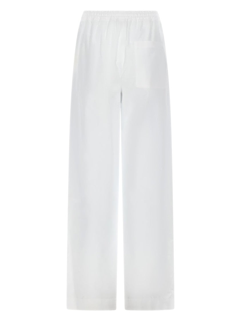 Loulou De Saison Sero Cotton Elastic Waistband Straight-Leg Pants