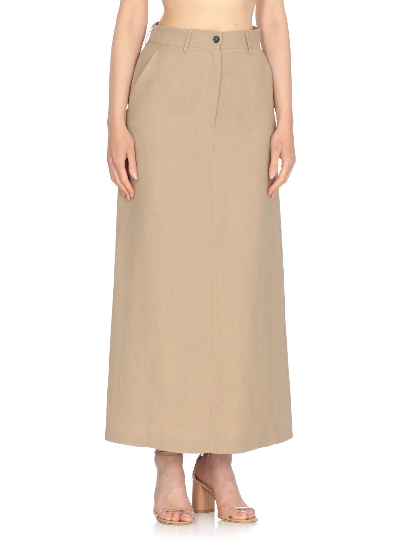 Antonelli Beige Viscose Skirt