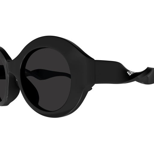Balenciaga Oversized Black Acetate Sunglasses With Elegant Tapered Temples