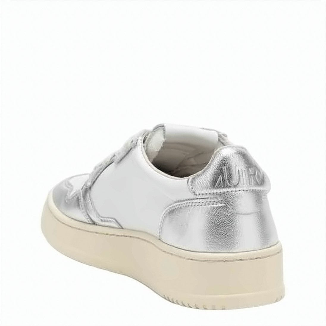 Autry Low-Top Leather Sneakers With Metallic Accents And Breathable Design