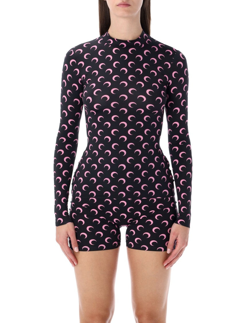 Marine Serre High Neck Long Sleeve Top